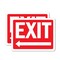 Signmission Exit Sign, Vinyl Decal, 5 in W, 3.5 in H, Exit with Left Arrow OS-2PACK-MISC-D-35-L-19487 - alternate 1